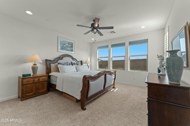 20701 W Minnezona Ave, Buckeye, AZ 85396 - bedroom featuring visible vents, light carpet, and multiple windows
