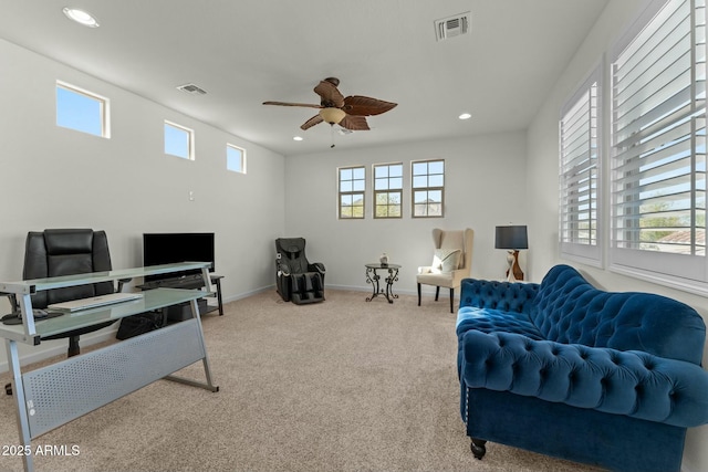 20701 W Minnezona Ave, Buckeye, AZ 85396 - office space featuring recessed lighting, carpet flooring, baseboards, and visible vents