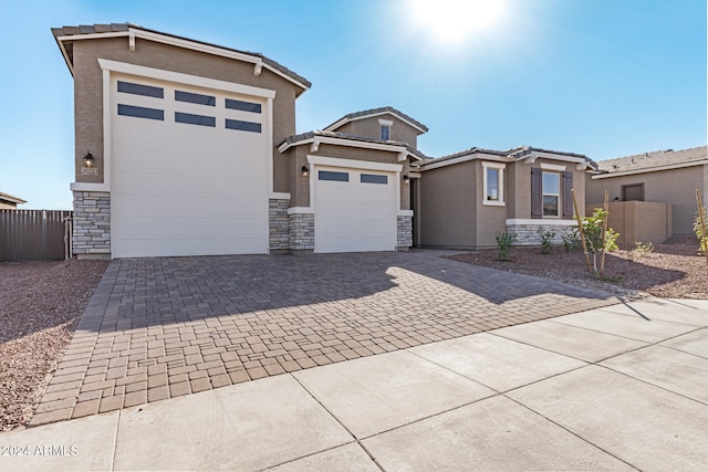 view of front of house featuring a garage