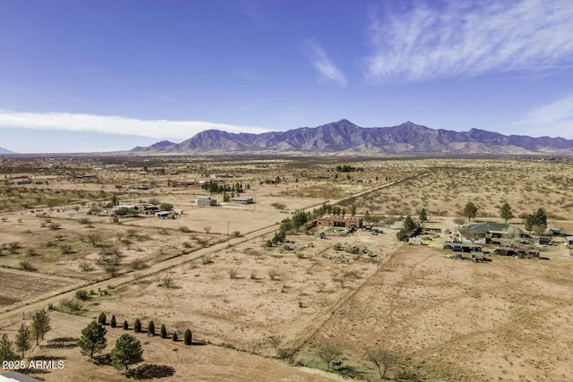 view of mountain feature with a desert view