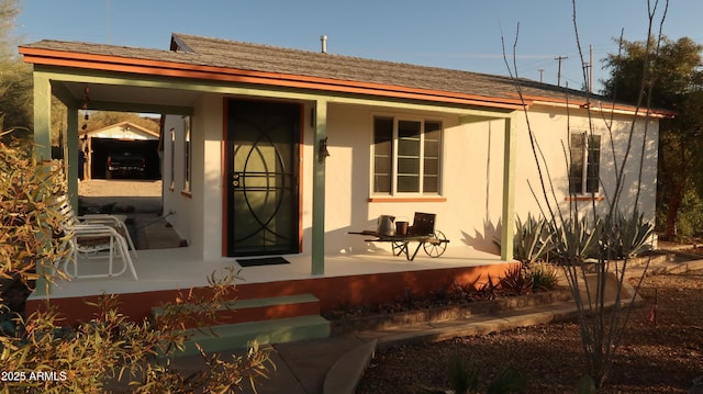 exterior space featuring a porch