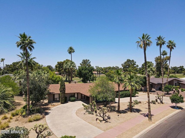 1106 N Villa Nueva Dr, Litchfield Park, AZ 85340 - view of front of home with curved driveway