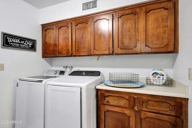 1106 N Villa Nueva Dr, Litchfield Park, AZ 85340 - laundry room featuring washer and clothes dryer and cabinet space