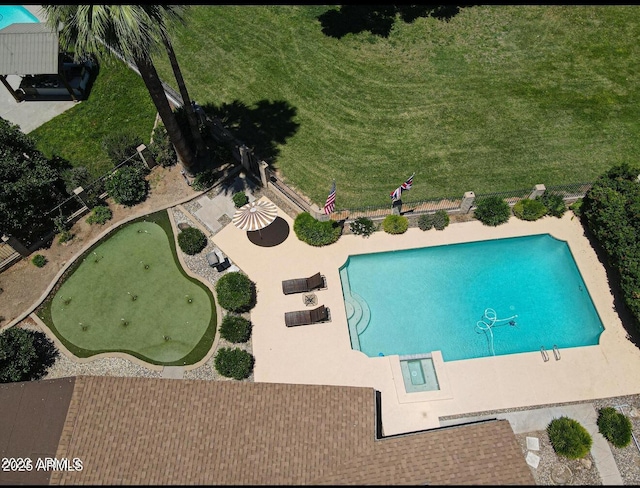 1106 N Villa Nueva Dr, Litchfield Park, AZ 85340 - drone / aerial view of a pool