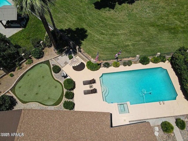 1106 N Villa Nueva Dr, Litchfield Park, AZ 85340 - drone / aerial view of a pool area