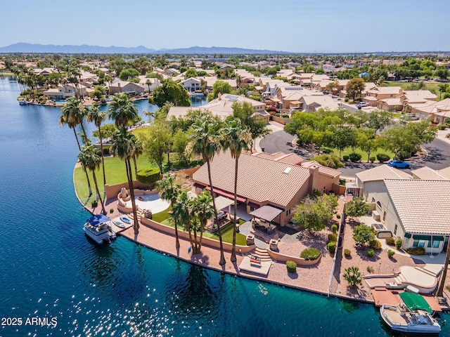 1241 W Lobster Trap Dr, Gilbert, AZ 85233 - aerial perspective of suburban area with a water and mountain view