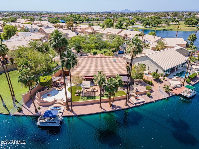 1241 W Lobster Trap Dr, Gilbert, AZ 85233 - aerial perspective of suburban area featuring a large body of water