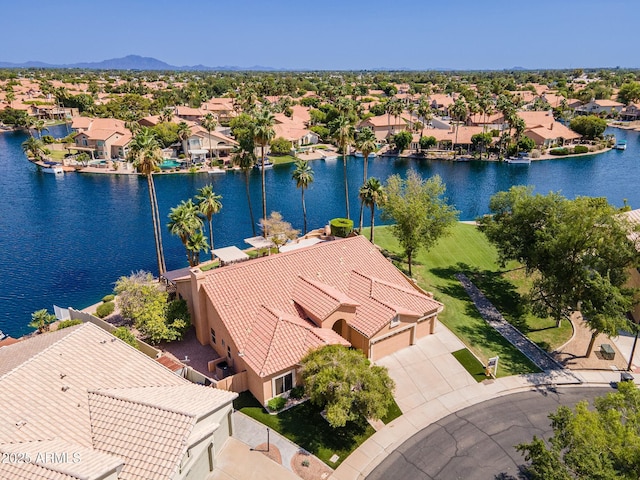 1241 W Lobster Trap Dr, Gilbert, AZ 85233 - aerial perspective of suburban area featuring a large body of water
