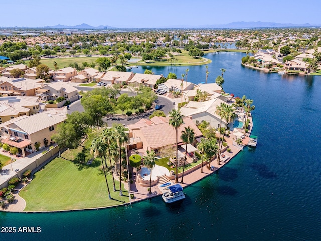 1241 W Lobster Trap Dr, Gilbert, AZ 85233 - aerial view of residential area featuring a water and mountain view