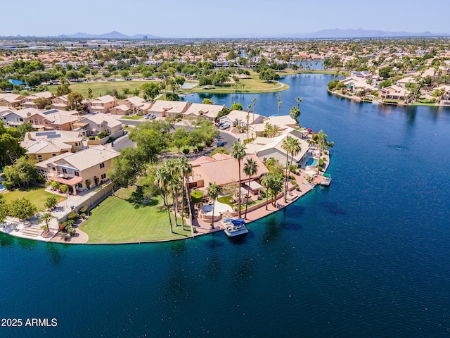 1241 W Lobster Trap Dr, Gilbert, AZ 85233 - aerial view of residential area featuring a water and mountain view
