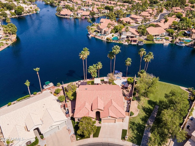 1241 W Lobster Trap Dr, Gilbert, AZ 85233 - aerial view of residential area featuring a large body of water