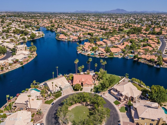 1241 W Lobster Trap Dr, Gilbert, AZ 85233 - aerial perspective of suburban area featuring a water and mountain view