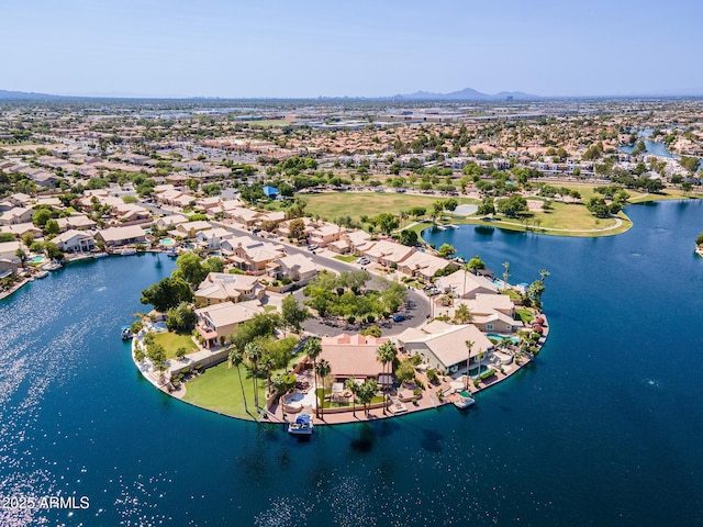 1241 W Lobster Trap Dr, Gilbert, AZ 85233 - aerial perspective of suburban area featuring a water and mountain view