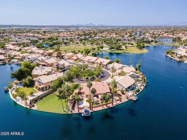 1241 W Lobster Trap Dr, Gilbert, AZ 85233 - aerial perspective of suburban area featuring a water and mountain view