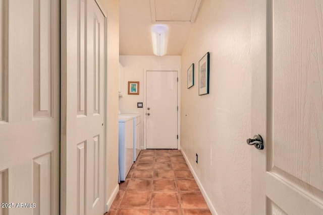 43014 N 12th St, New River, AZ 85087 - hall with washing machine and dryer and baseboards