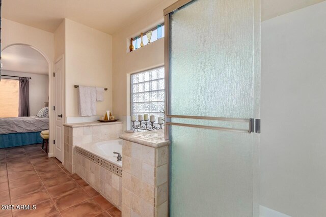 43014 N 12th St, New River, AZ 85087 - full bathroom with ensuite bathroom, tile patterned floors, and a bath