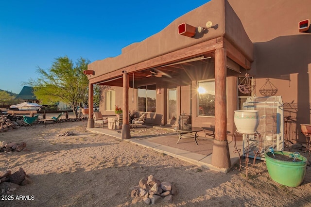 43014 N 12th St, New River, AZ 85087 - view of patio with a ceiling fan and outdoor lounge area