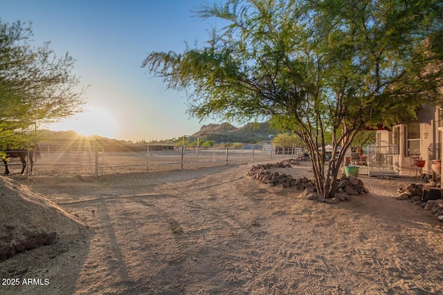 43014 N 12th St, New River, AZ 85087 - view of yard featuring fence, a rural view, and a mountain view