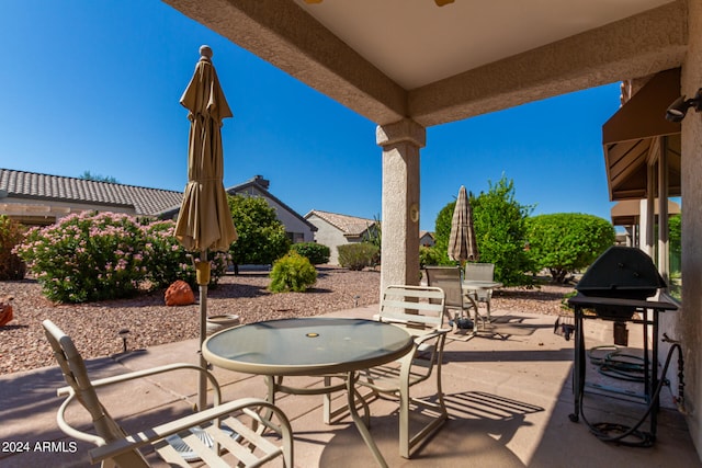 view of patio / terrace featuring area for grilling