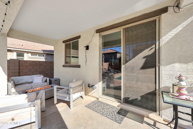 view of patio / terrace featuring outdoor lounge area