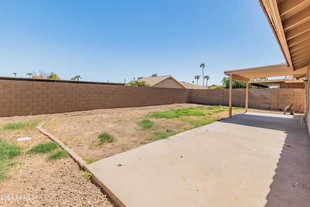 view of yard featuring a patio area