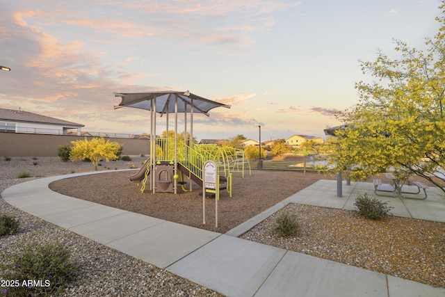 playground at dusk with playground community