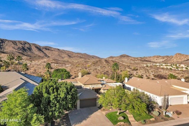 mountain view with a residential view