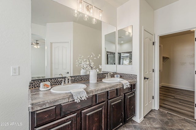 4067 S White Dr, Chandler, AZ 85249 - full bath with double vanity, ceiling fan, and a walk in closet