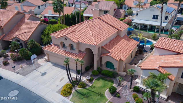 aerial view featuring a residential view