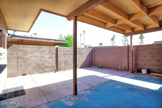 view of patio / terrace featuring a fenced backyard