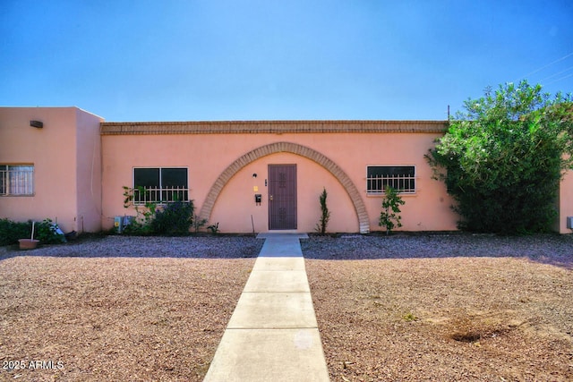 view of front of house with stucco siding