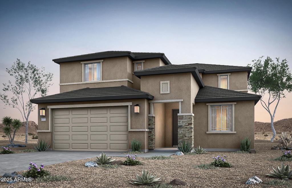 view of front of house featuring a garage