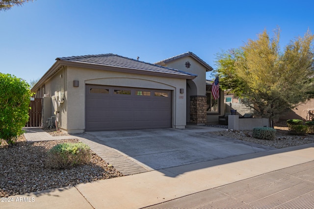 view of front of house featuring a garage