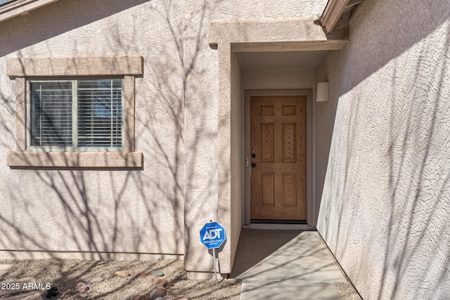1750 E Desert Rose Trl, San Tan Valley, AZ 85143 - doorway to property featuring stucco siding