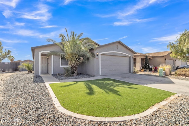 single story home featuring a garage