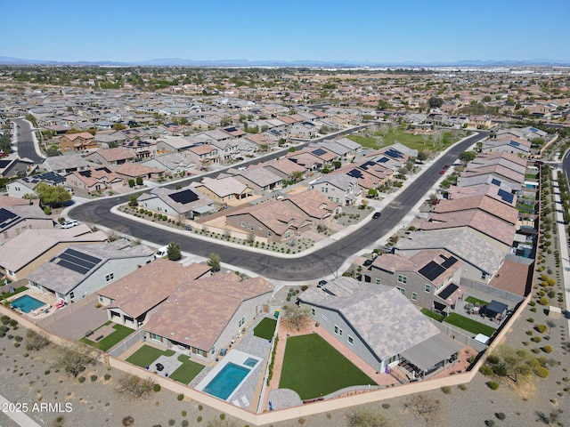 drone / aerial view with a residential view