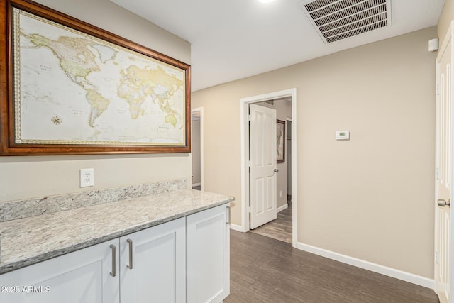 hall featuring dark hardwood / wood-style flooring