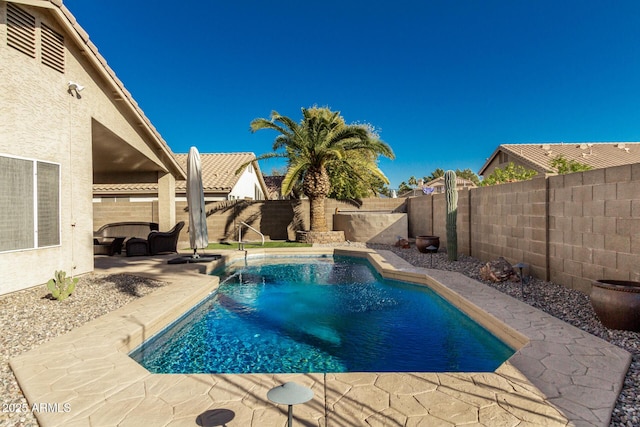 view of pool featuring a patio area