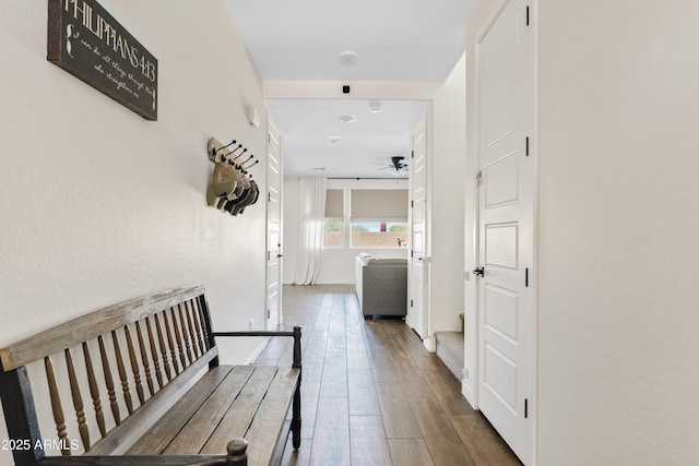 1800 S Jesse Pl, Chandler, AZ 85286 - hallway with wood finished floors