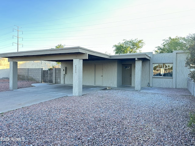 4902 S Fair Ln, Tempe, AZ 85282 - exterior space with driveway and a carport