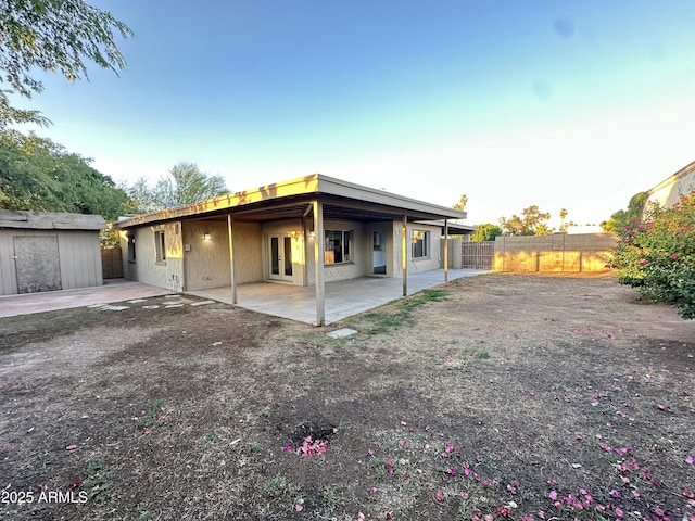 4902 S Fair Ln, Tempe, AZ 85282 - rear view of house with a patio and french doors
