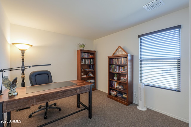 office space with carpet and plenty of natural light