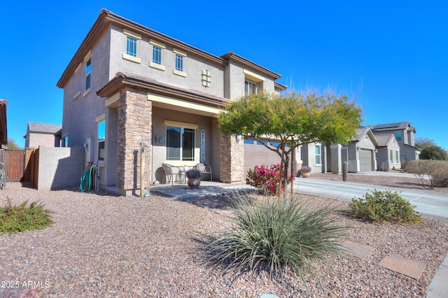 view of front of home featuring a garage