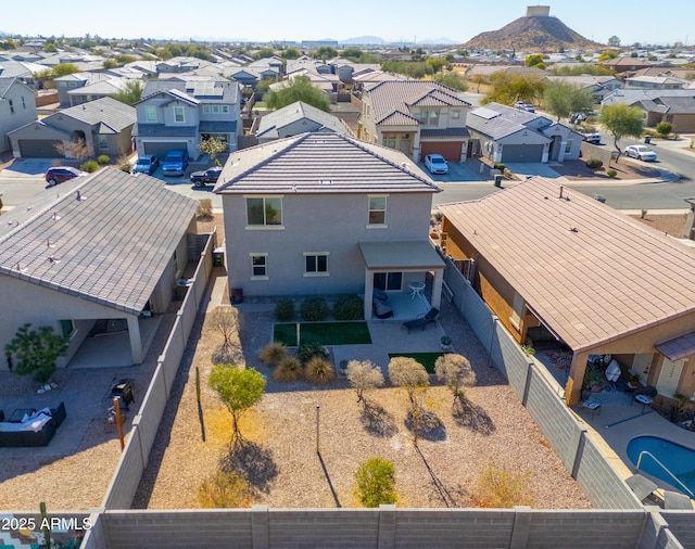 aerial view featuring a mountain view