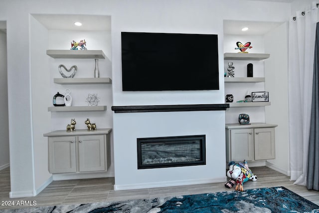 living room featuring light hardwood / wood-style flooring