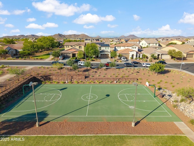22341 N 100th Ln, Peoria, AZ 85383 - view of sport court with a residential view, a mountain view, and community basketball court