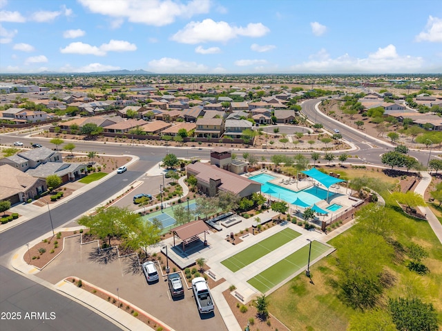 22341 N 100th Ln, Peoria, AZ 85383 - aerial view of residential area featuring a pool