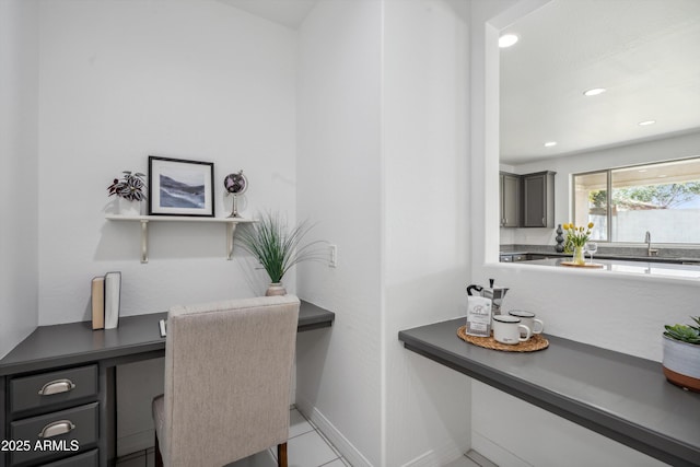 22341 N 100th Ln, Peoria, AZ 85383 - office space with recessed lighting and a sink