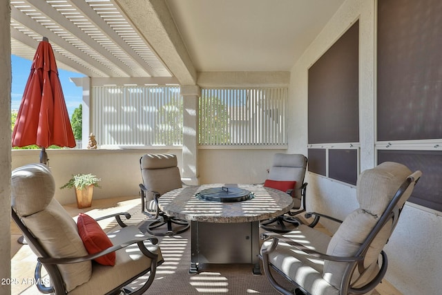 view of sunroom / solarium