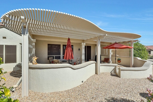 view of patio / terrace with a pergola